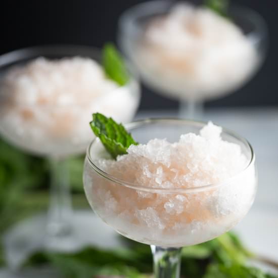 Grapefruit-mint granita