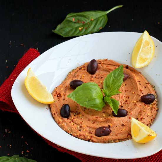 Low-Fat Pizza Hummus