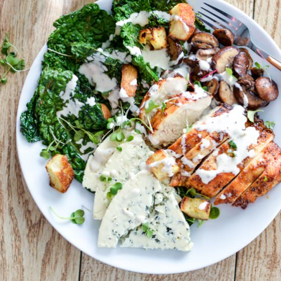 Charred Kale Caesar Salad
