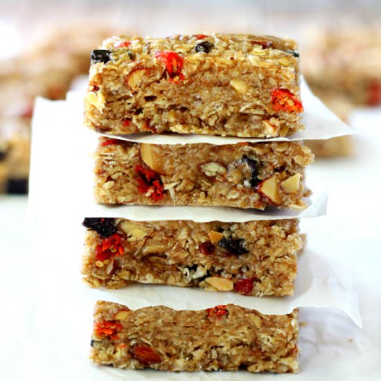 Honey Almond Oat Snack Bars