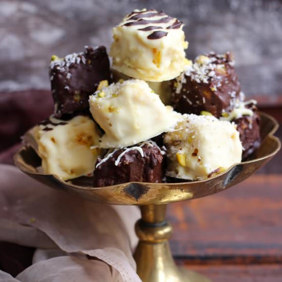 Chocolate and Saffron Squares