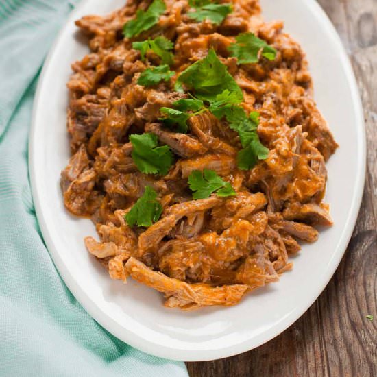 Pulled Pork with Peach BBQ Sauce