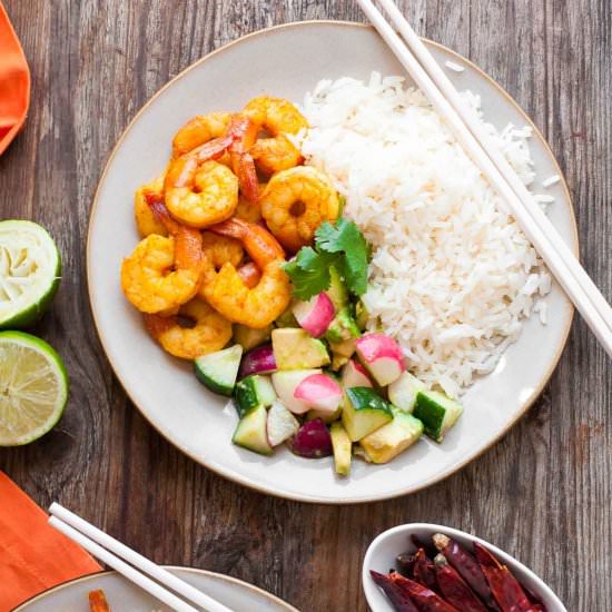 Burmese Chile Prawns