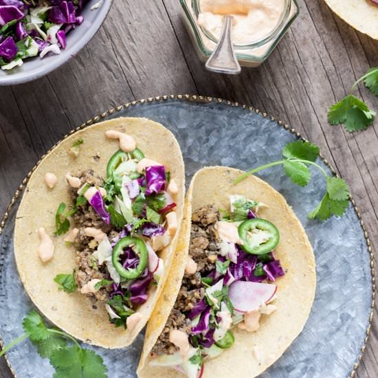 Lentil Walnut Tacos