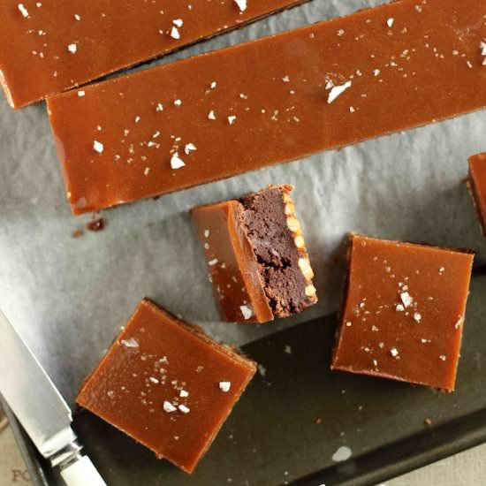 Salted caramel brownies