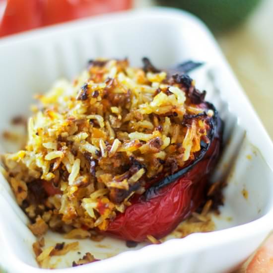 Vegetarian stuffed peppers