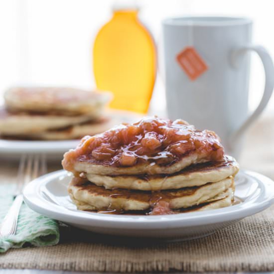 Lemon Almond Ricotta Pancakes
