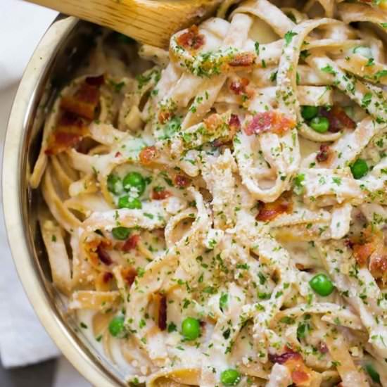Lightened Up Whole Wheat Fettuccine