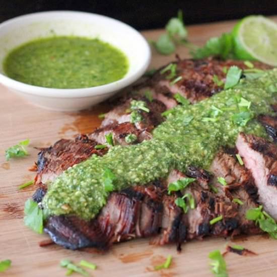 Flank Steak with Lime Chimichurri