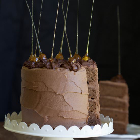 Dark Chocolate Ganache Cake