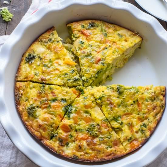 Cheesy Chicken Broccoli Frittata