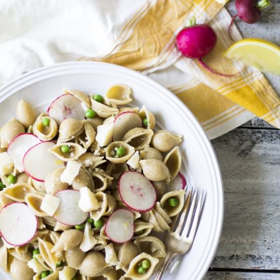 Whole Wheat Pasta Salad with Peas