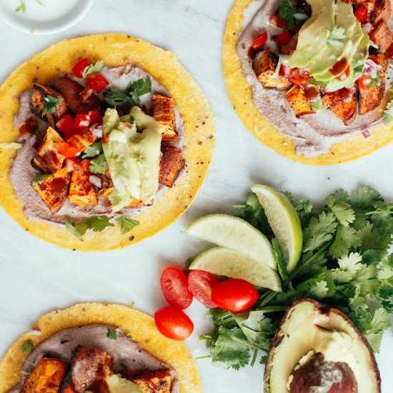 Sweet Potato Pecan Tacos