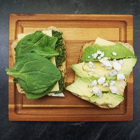 Mean Green Pesto Avocado Sandwich