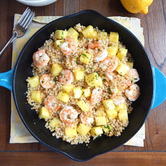 Pineapple Shrimp Couscous Skillet