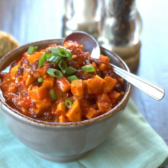 Black Bean Sweet Potato Chili
