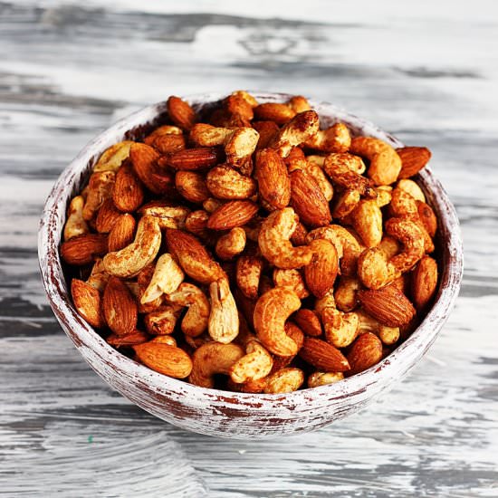 Curried Nuts with a touch of Honey