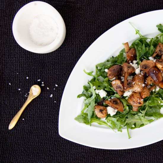 Warm Mushroom and Goat Cheese Salad