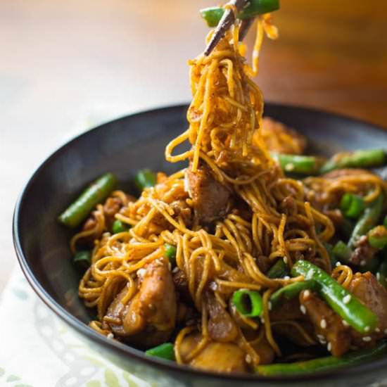 Spicy Korean Miso Chicken Stir Fry