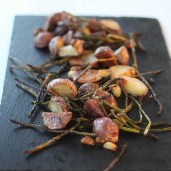 Charred Asparagus & Roasted Potatoes