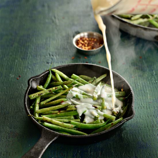 Spicy Baked Green Bean Casserole