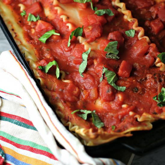 Vegan Tofu Ricotta Lasagna