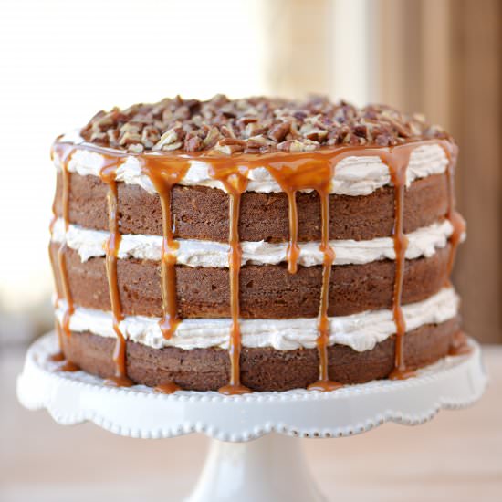 Caramel Pecan Carrot Cake