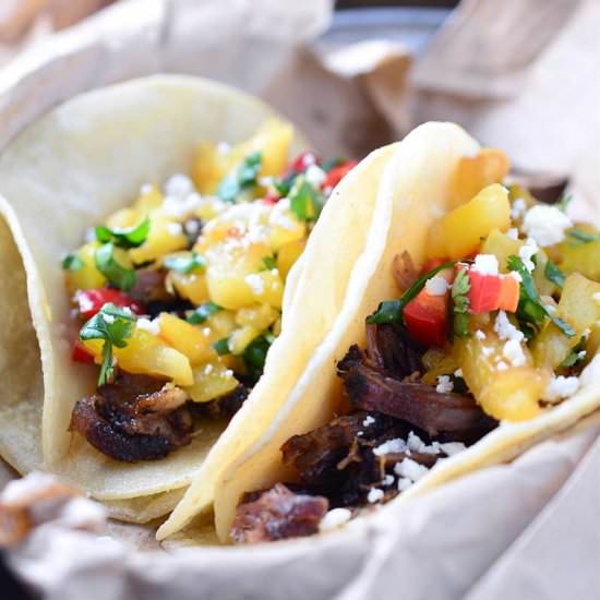 Carnitas Tacos w/Pineapple Salsa
