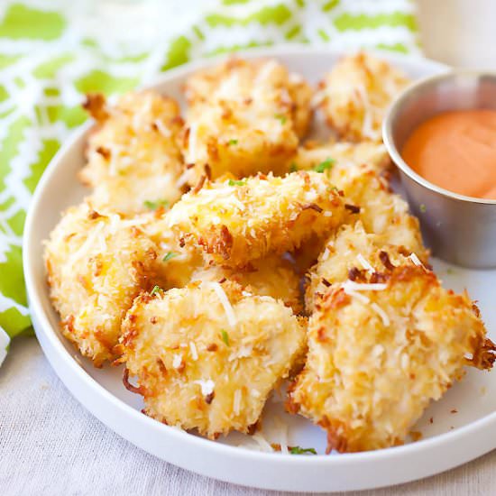 Parmesan baked chicken nuggets