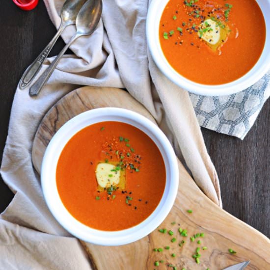 Buttered Miso Tomato Soup