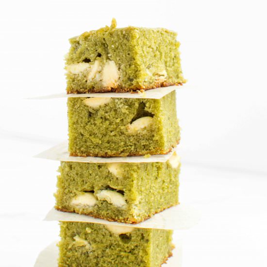 White Chocolate Matcha Brownies