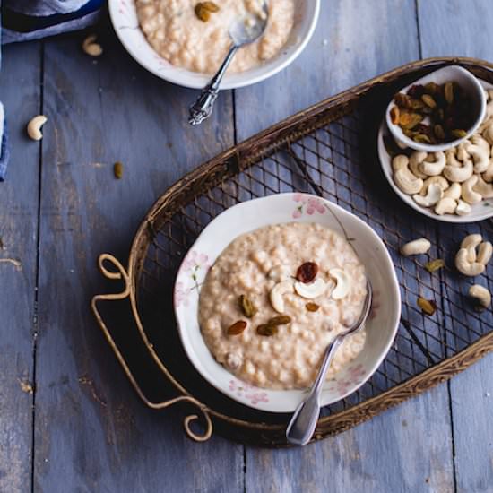 Date Palm Jaggery Rice Pudding