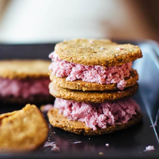 PB & J Ice Cream Sandwiches