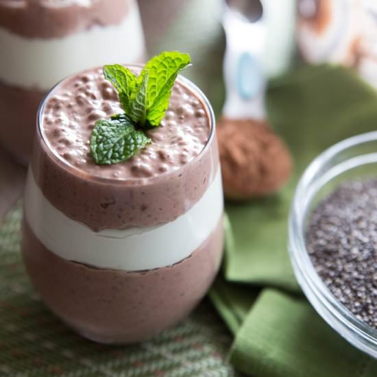 Mint Chocolate Chia Seed Pudding