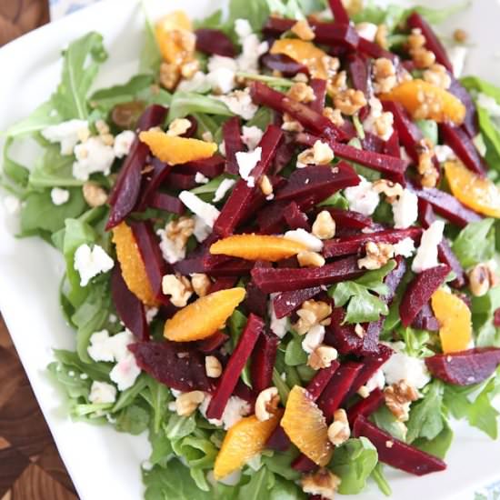 Spring Beet and Goat Cheese Salad