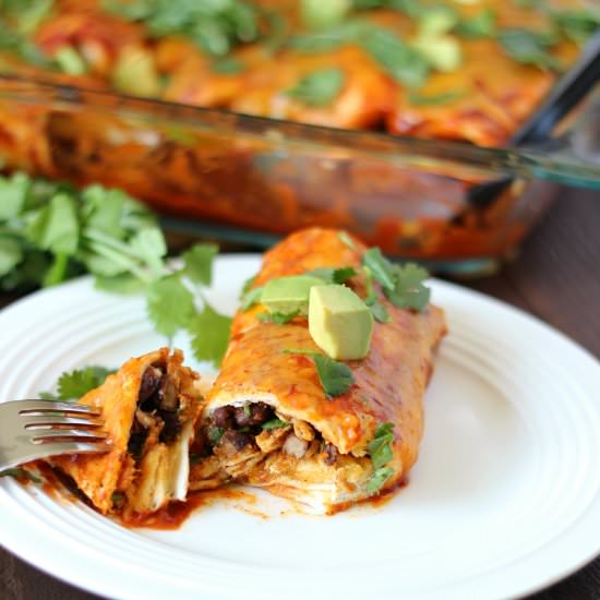 Chicken & Sweet Potato Enchiladas