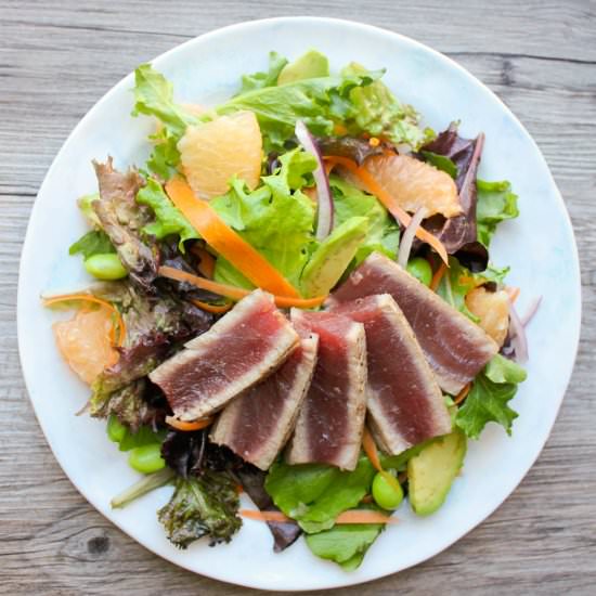 Ahi Salad w/ Citrus-Ginger Dressing