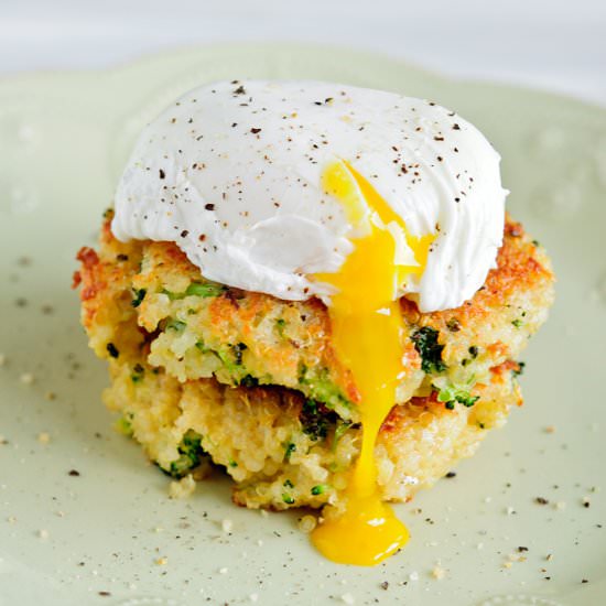 Quinoa Broccoli Cakes with Egg