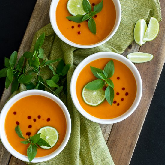 Curried Carrot & Sweet Potato Soup
