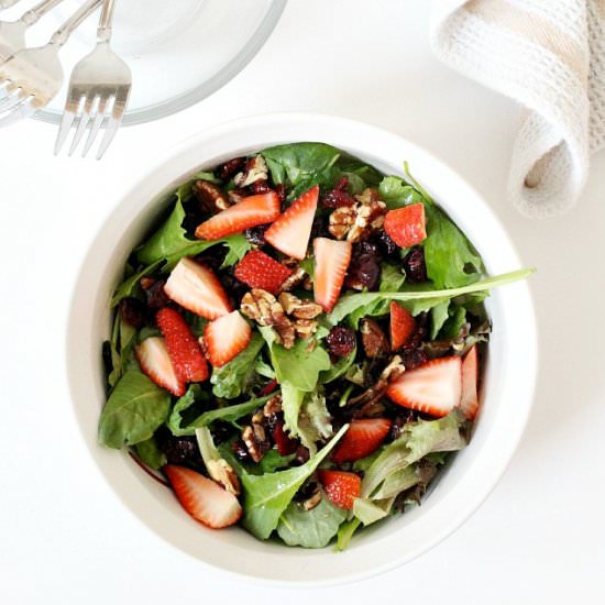 Strawberry Pecan Salad with Maple