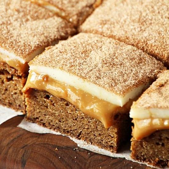 Dulce de Leche Snickerdoodle Bars