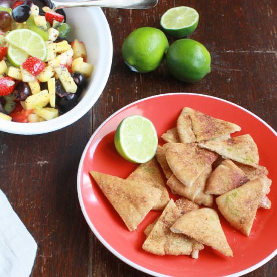 Lime Chili Chips & Fruit Salsa