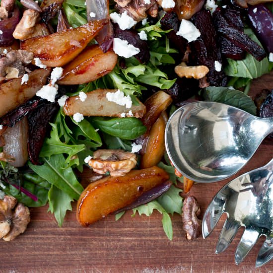 Pear, Beetroot and Walnut Salad