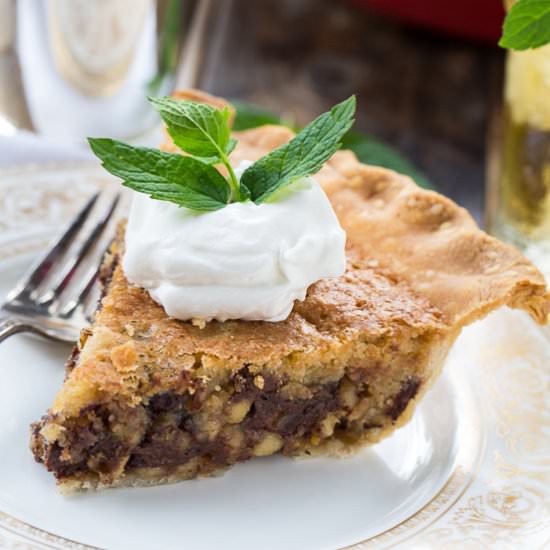 Chocolate Walnut Derby Pie