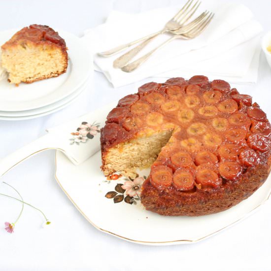 Upside-Down Banana Cake