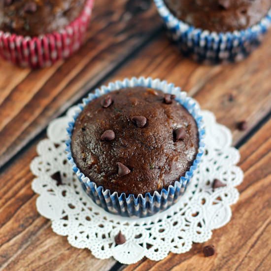 Chocolate Zucchini Muffins