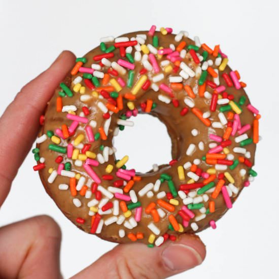 Whole Wheat Baked Banana Donuts