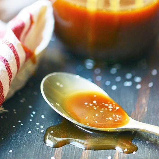 Vanilla Bourbon Salted Caramel Sauce