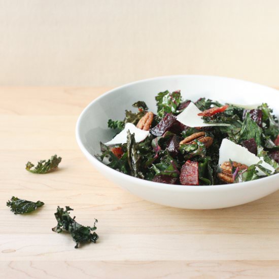 Kale, Beets, and Pecan Salad