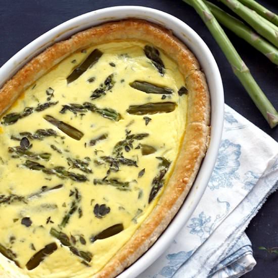 Light Asparagus Quiche